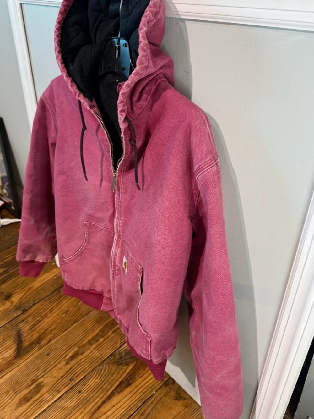 Vintage Carhartt Quilt-Lined Hooded Jacket WJ130 Women's Size Medium 8/10 RARE - Picture 6 of 16